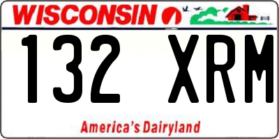WI license plate 132XRM