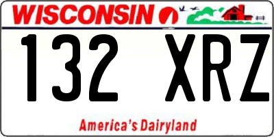 WI license plate 132XRZ