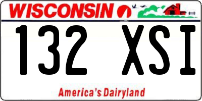 WI license plate 132XSI