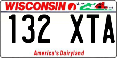 WI license plate 132XTA