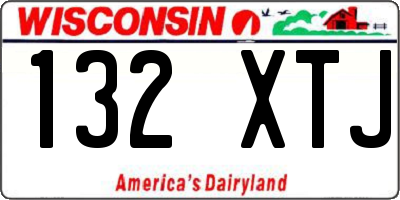 WI license plate 132XTJ