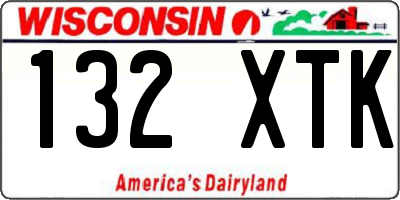 WI license plate 132XTK