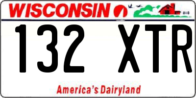 WI license plate 132XTR