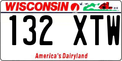 WI license plate 132XTW