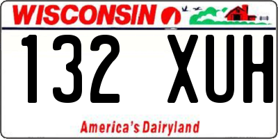 WI license plate 132XUH