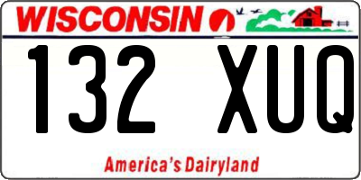 WI license plate 132XUQ