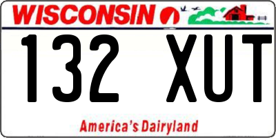 WI license plate 132XUT