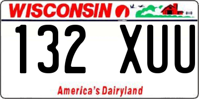WI license plate 132XUU