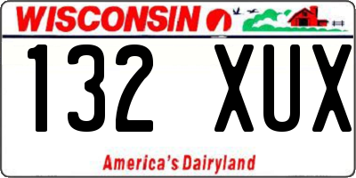 WI license plate 132XUX