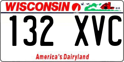 WI license plate 132XVC