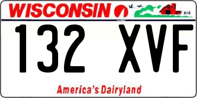 WI license plate 132XVF
