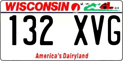 WI license plate 132XVG