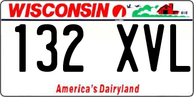 WI license plate 132XVL