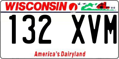 WI license plate 132XVM