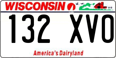WI license plate 132XVO