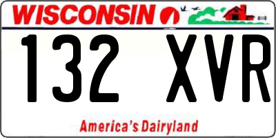WI license plate 132XVR