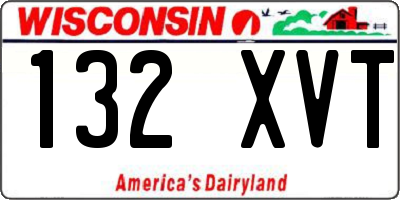 WI license plate 132XVT