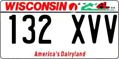 WI license plate 132XVV