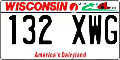 WI license plate 132XWG