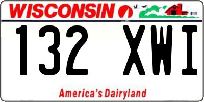 WI license plate 132XWI