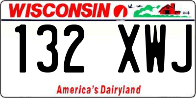 WI license plate 132XWJ