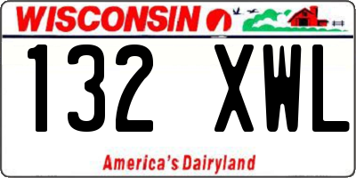 WI license plate 132XWL