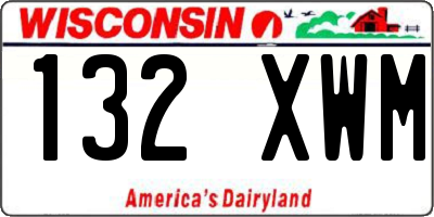WI license plate 132XWM