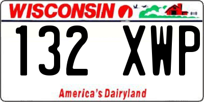 WI license plate 132XWP