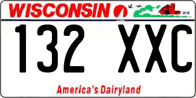 WI license plate 132XXC