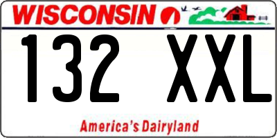 WI license plate 132XXL