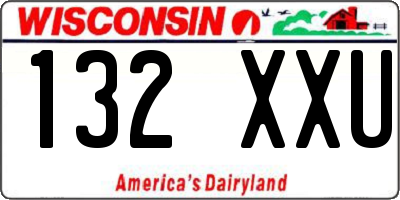 WI license plate 132XXU