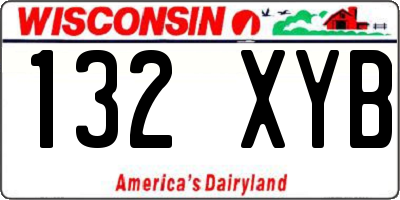 WI license plate 132XYB