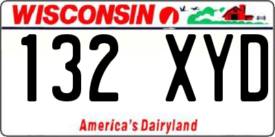 WI license plate 132XYD