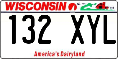WI license plate 132XYL