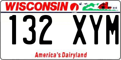 WI license plate 132XYM
