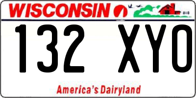 WI license plate 132XYO