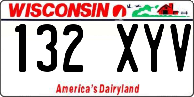 WI license plate 132XYV