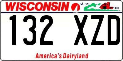 WI license plate 132XZD