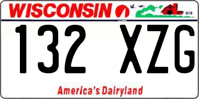 WI license plate 132XZG