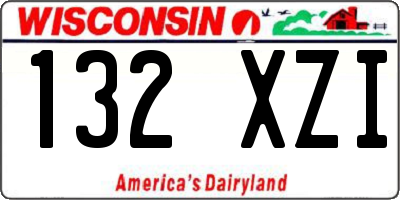 WI license plate 132XZI