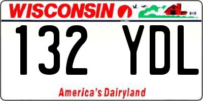WI license plate 132YDL