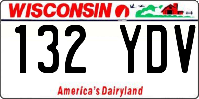 WI license plate 132YDV