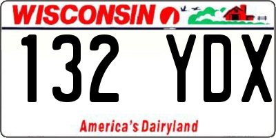 WI license plate 132YDX