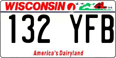 WI license plate 132YFB