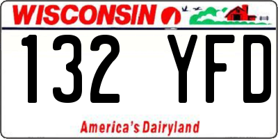 WI license plate 132YFD