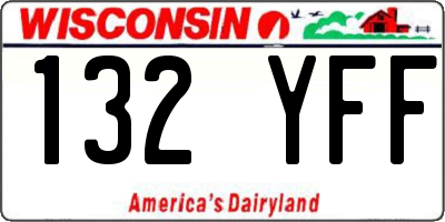 WI license plate 132YFF