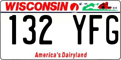 WI license plate 132YFG