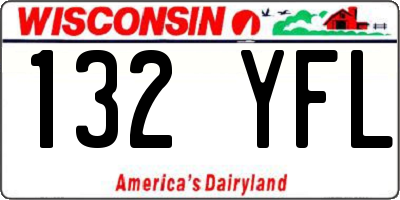 WI license plate 132YFL