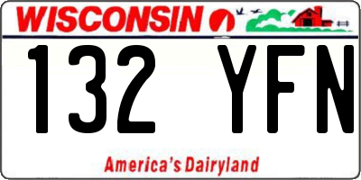 WI license plate 132YFN