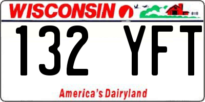 WI license plate 132YFT